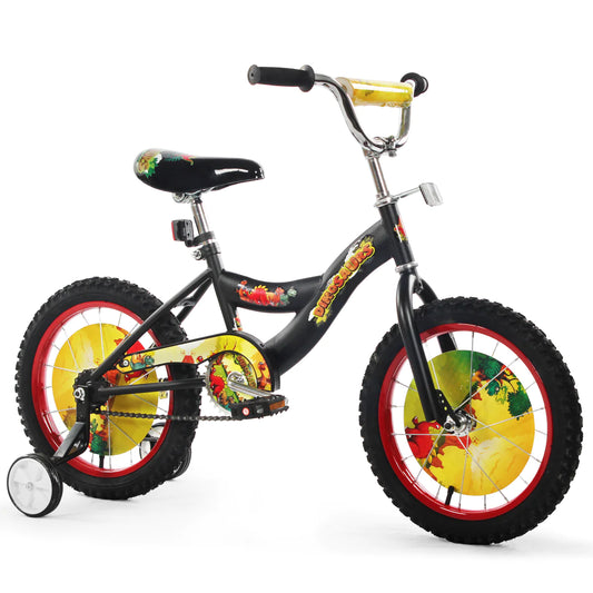 The Dino 16" bike has hot wheel/rim color combinations to stand out in the crowd.